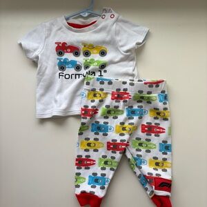 Kids' Formula 1 Car Print Pajamas-size 3-6 mos